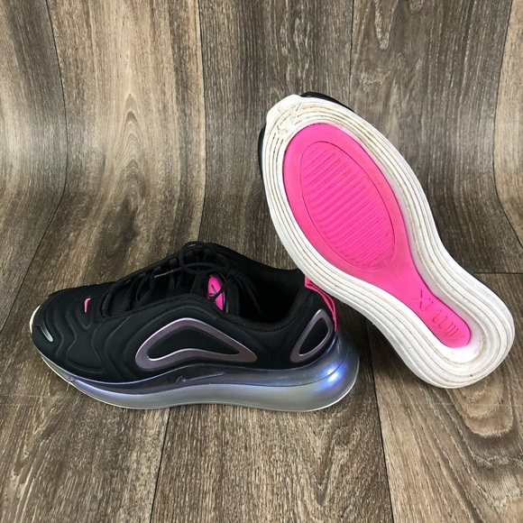 Nike Air Max 720 Black/White/Laser Fuchsia - Picture 8 of 9